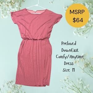 DownEast Mauve Everyday Knit Dress Size M (Soft & Comfy Fit)